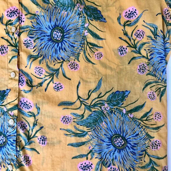 Madewell Floral Flutter Sleeve Blouse, XL - Picture 2 of 10